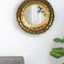 Miroir mural rond 16 po avec cadre en métal doré, miroir d'appoint Mid-Century moderne pour le salon