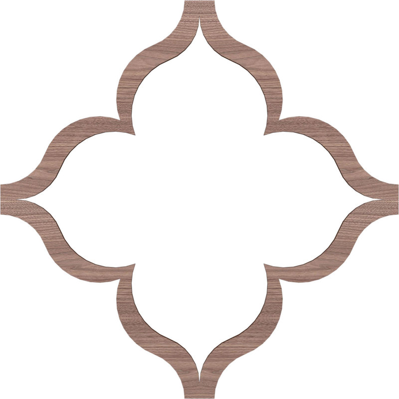 Charpente de plafond décorative May, Noyer, H 33 po x l 33 po x P 0,375 po