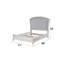 Lit en tissu et finition platine Maverick-1301212595