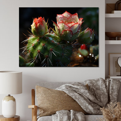 " Green Red Cactus Field "