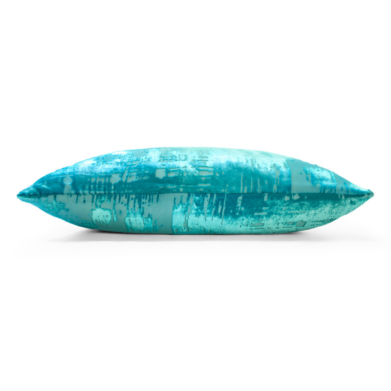 Brush Stroke Square Pillow Cover & Insert, 22"H x 22"W, Aruba