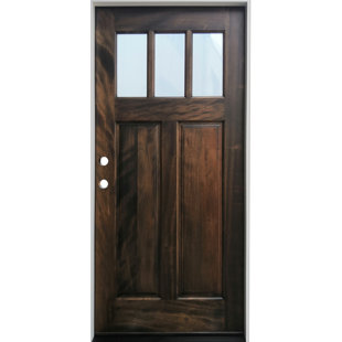 36'' x 80'' Glass Wood Front Entry Doors