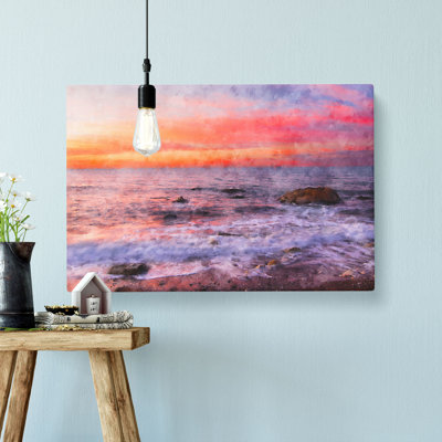 Beach In Spain - Wrapped Canvas Painting