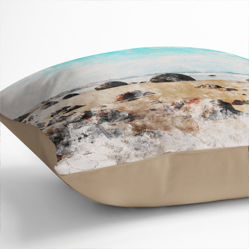 Indoor / Outdoor Square Cushion, 55cm H x 55cm W x 20cm D, Stone