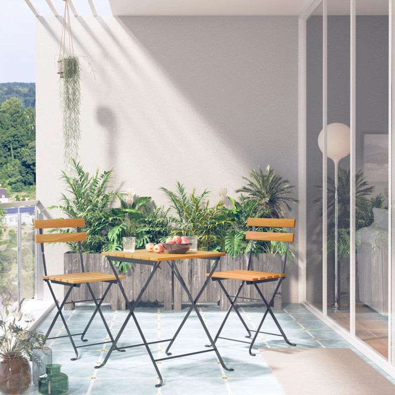 Ensemble bistro Bonnamere Square pour 2 personnes, Noir