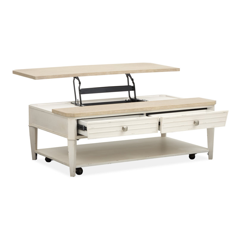 Table basse avec rangement à roulettes Giordano