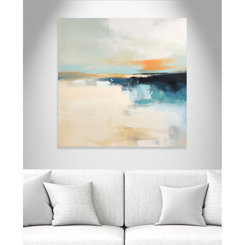 Impression «Seashore Abstraction II» par Irena Orlov, L 40 po x H 40 po, Toile tendue, Sans cadre