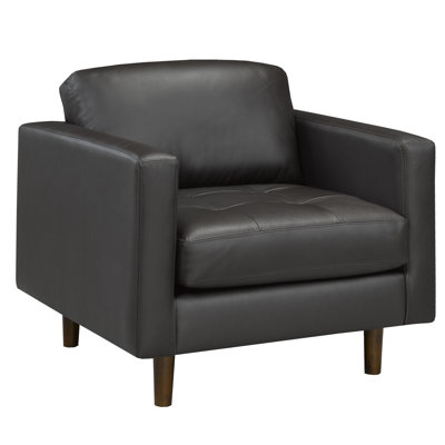 Fauteuil en cuir fleur 37 po Lassen