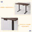 Bureau debout électrique robuste en bois d'hévéa robuste, bureau à hauteur réglable avec support à un moteur et bureau à domicile ergonomique avec pieds à 2 niveaux