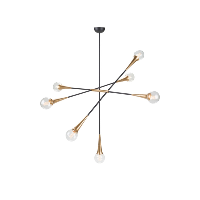 Lustre linéaire 9 lumières spoutnik moderne Ranburne
