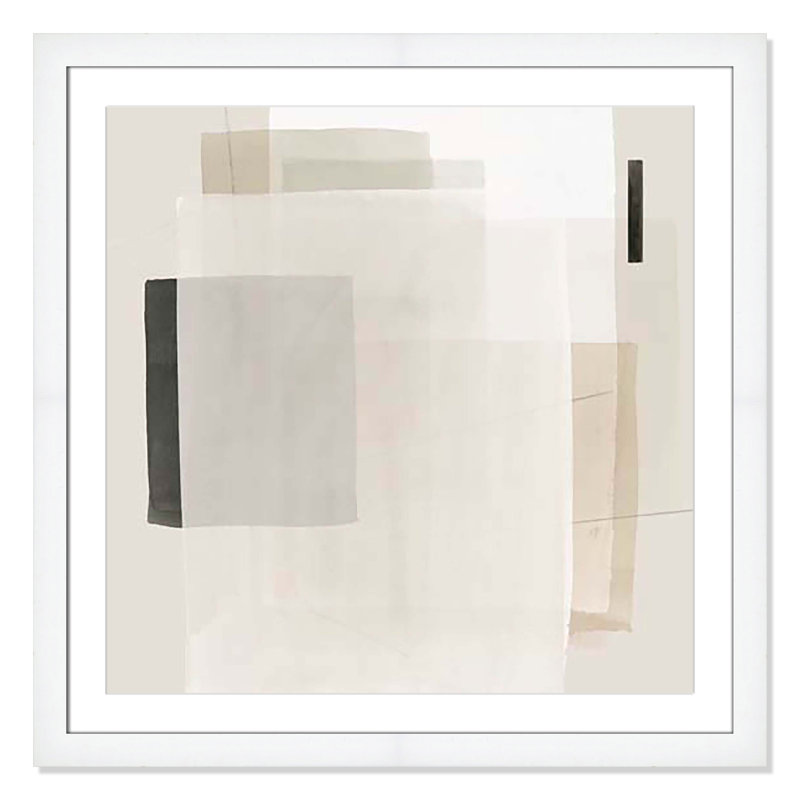 Mystical Momentum I par Hazel J, H 33,5 po x l 33,5 po x P 1,25 po, Encadrement cubique blanc