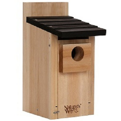 12'' Cedar Birdhouse with Predator Guard and Ventilation