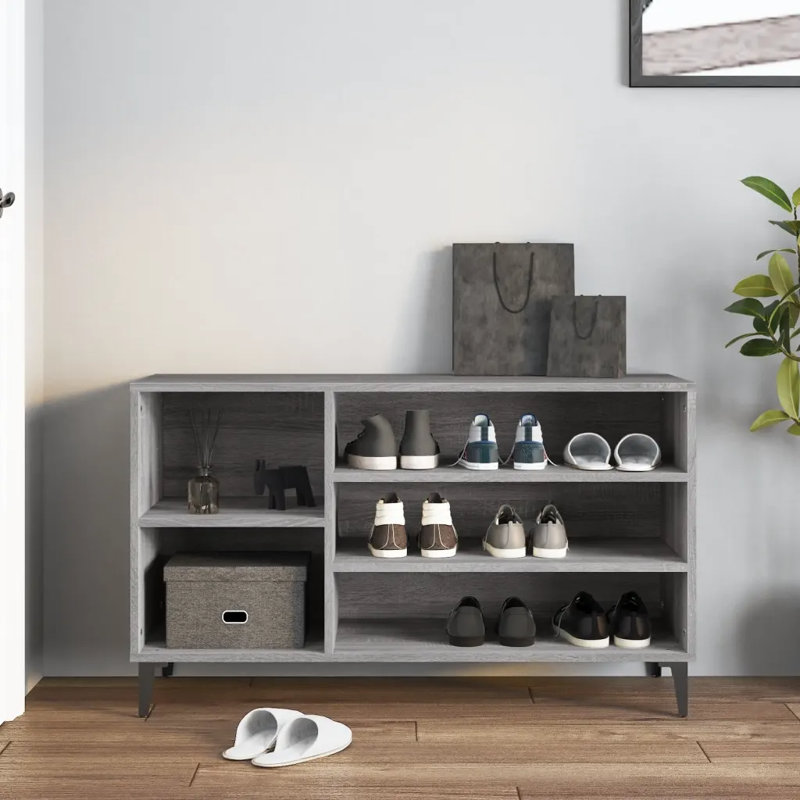Shoe Cabinet 102x36x60 cm Engineered Wood, Grey Sonoma