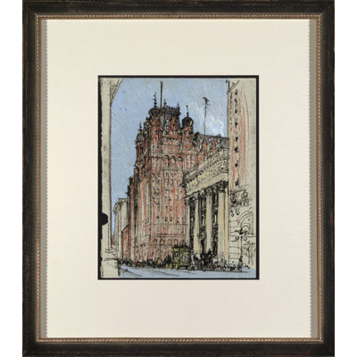 Étude de la ville IV - Peinture encadrée sur papier