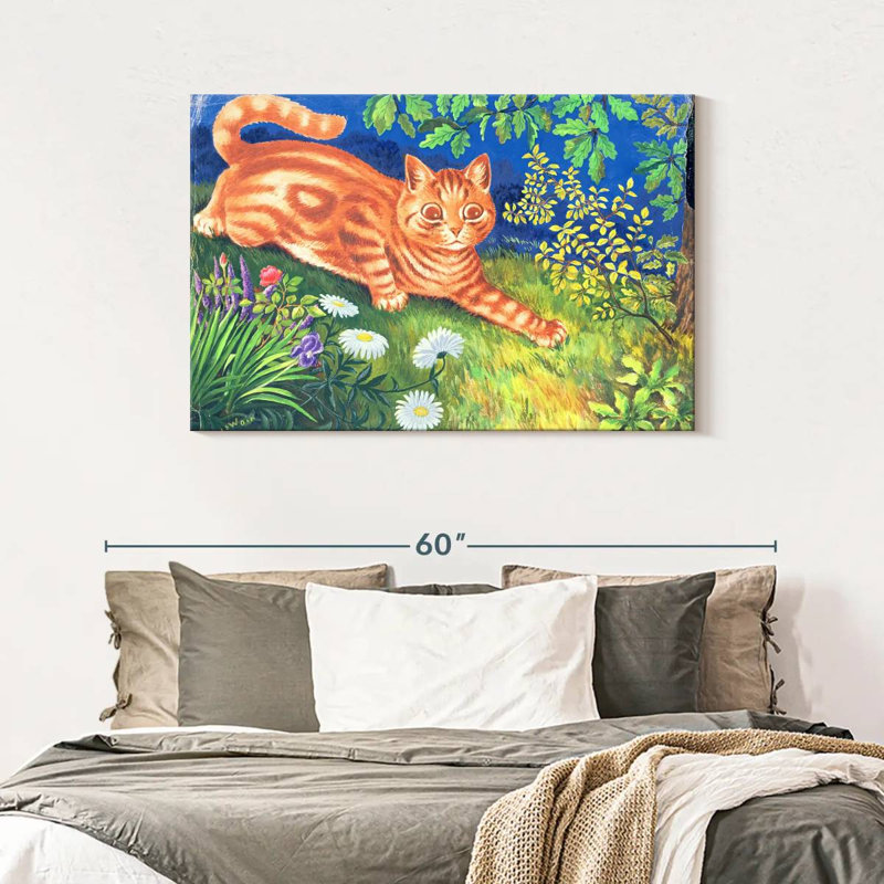 Crowle Cat Stalking, 30" H x 45" W