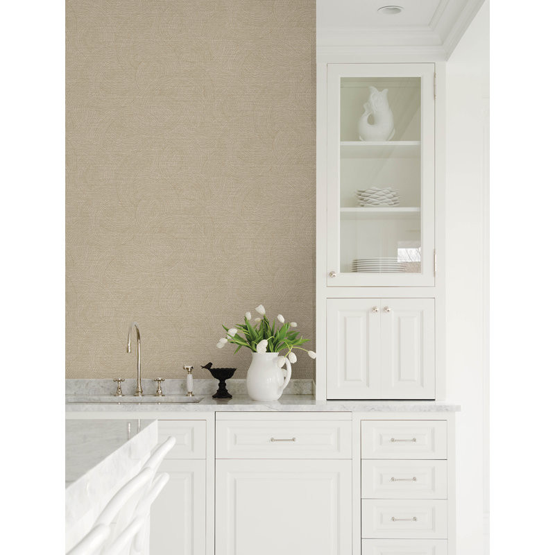 Papier peint géométrique Harrison, Beige