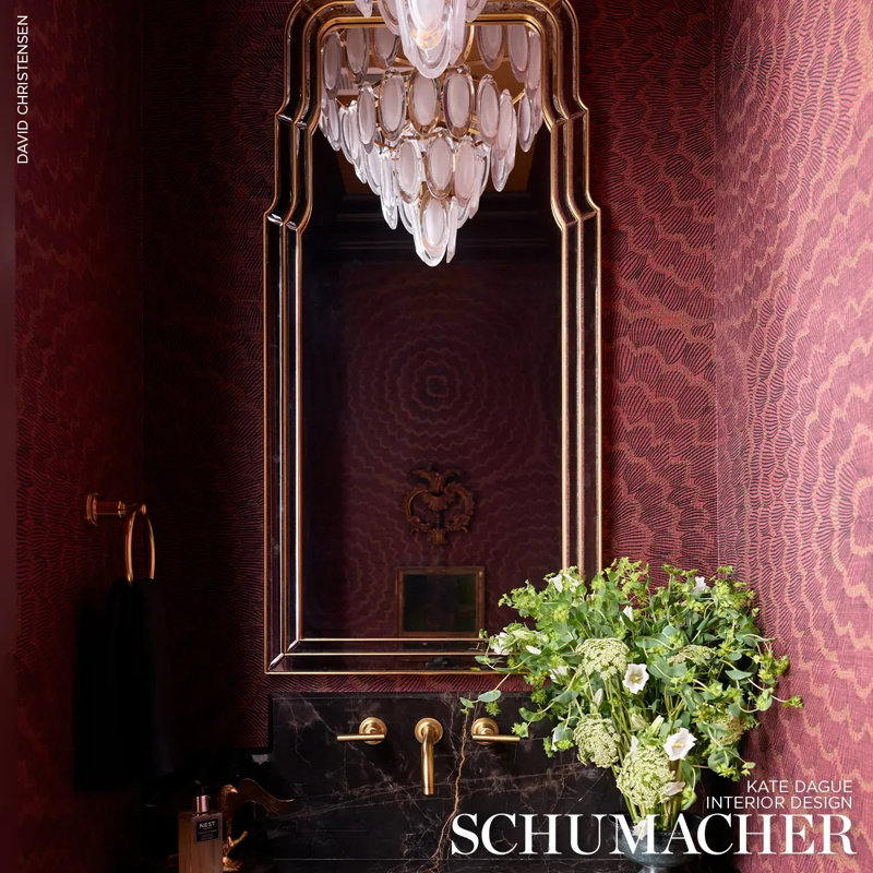 Papier peint Schumacher x Celerie Kemble, Prune dorée