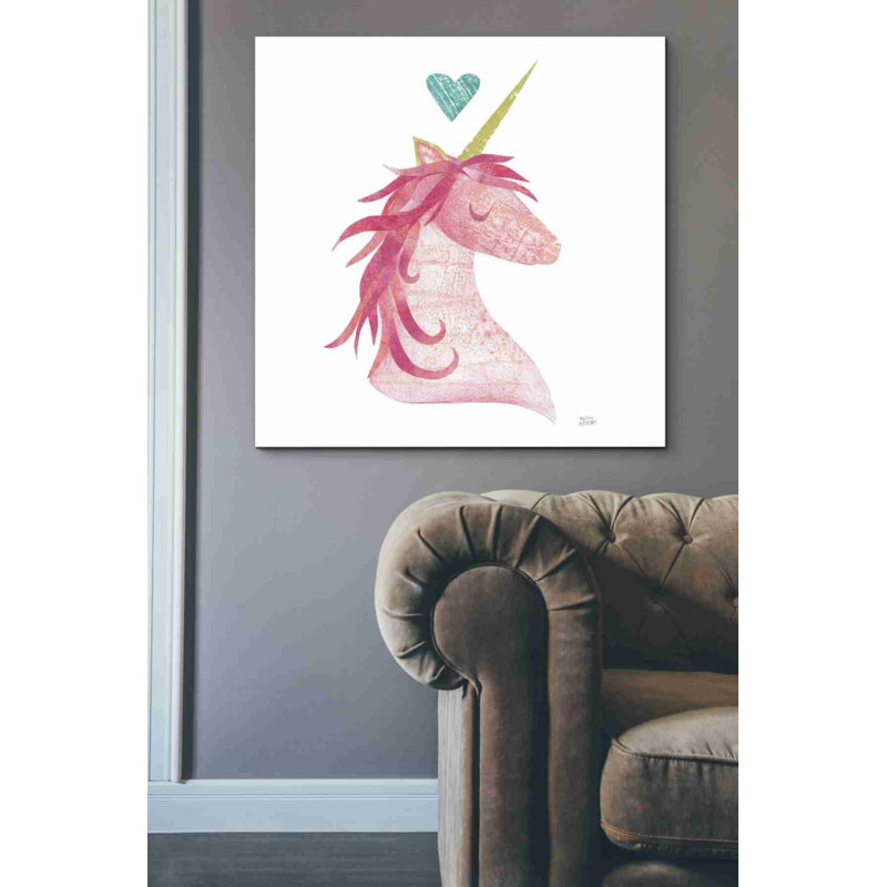 «Newberry Unicorn Magic I Heart» par Melissa Averinos, impression sur toile, H 37 po x l 37 po x P 1,5 po
