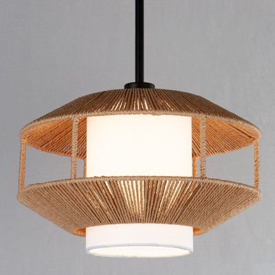 Luminaire suspendu en rotin 1 lumière Burle
