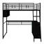 Lit mezzanine en métal avec bureau Aryela
