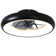  Flush Mount Ceiling Fan With Remote And Light, Black, Bladeless Ceiling Fan