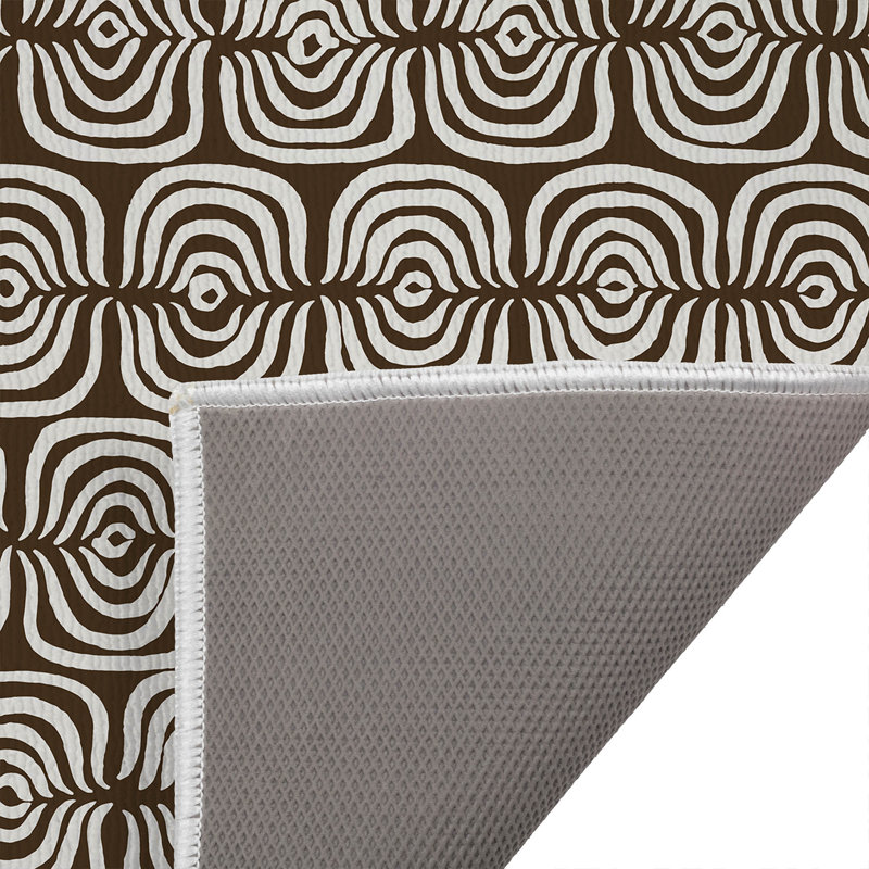 Tapis de toilette rectangulaire absorbant et antidérapant The Way, 34" W x 21" L, Mocha Brown
