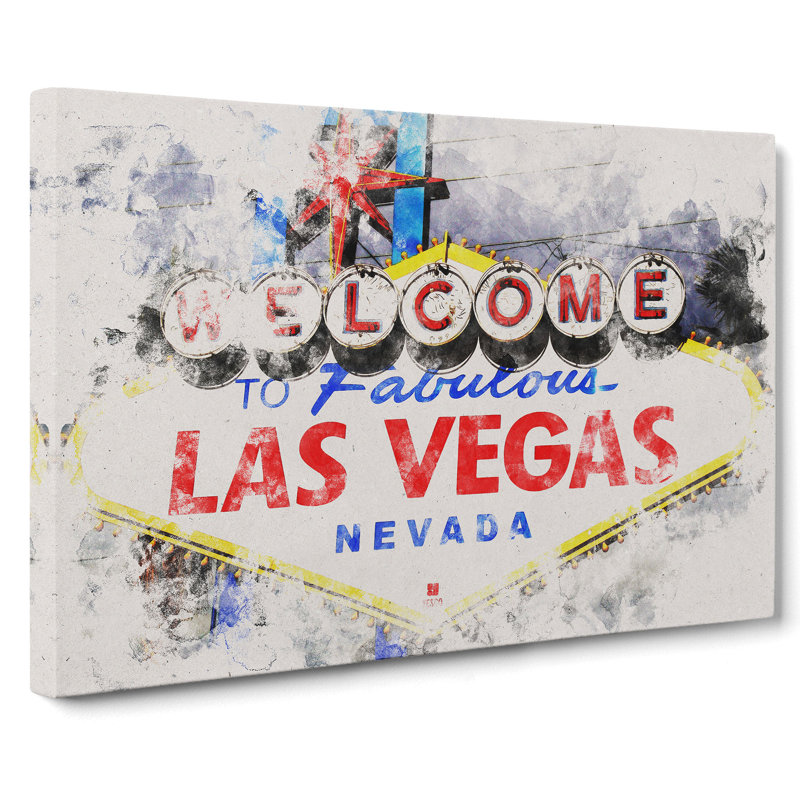 Las Vegas Sign Vol.2 - Wrapped Canvas Print, 60cm H x 91cm W x 3cm D