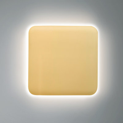 Ambiance - Applique murale DEL rétroéclairée carrée à température de couleur sélectionnable ADA - Jaune pâle