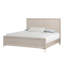 Ensemble de chambre à coucher grand lit, chêne naturel, argent, champagne, ensemble de 2 pièces avec table de chevet-130996393