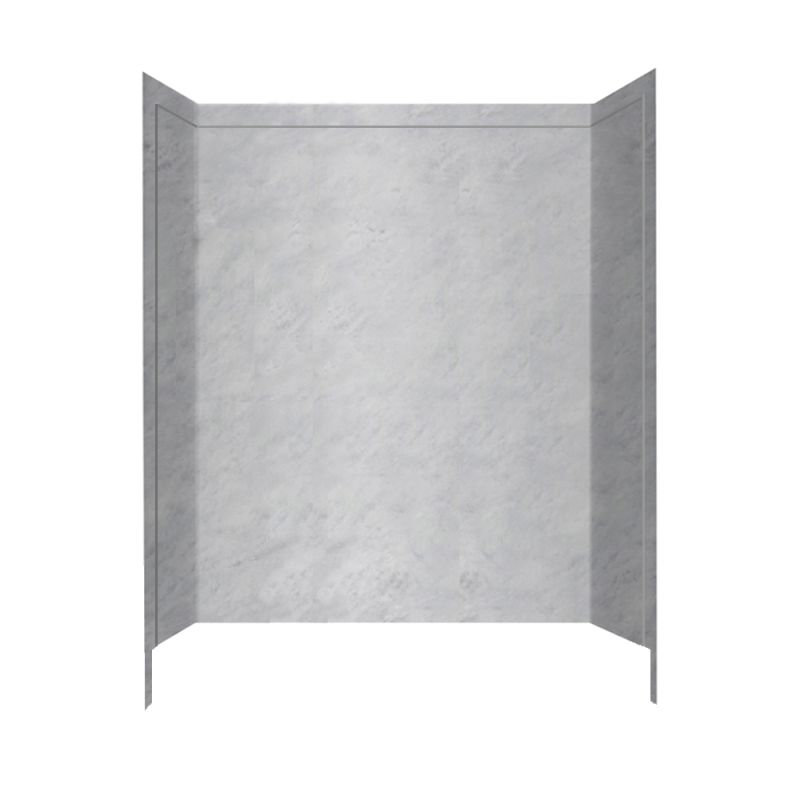 60 W 32 D 60 H Alcove Solid Surface Wall, Tundra