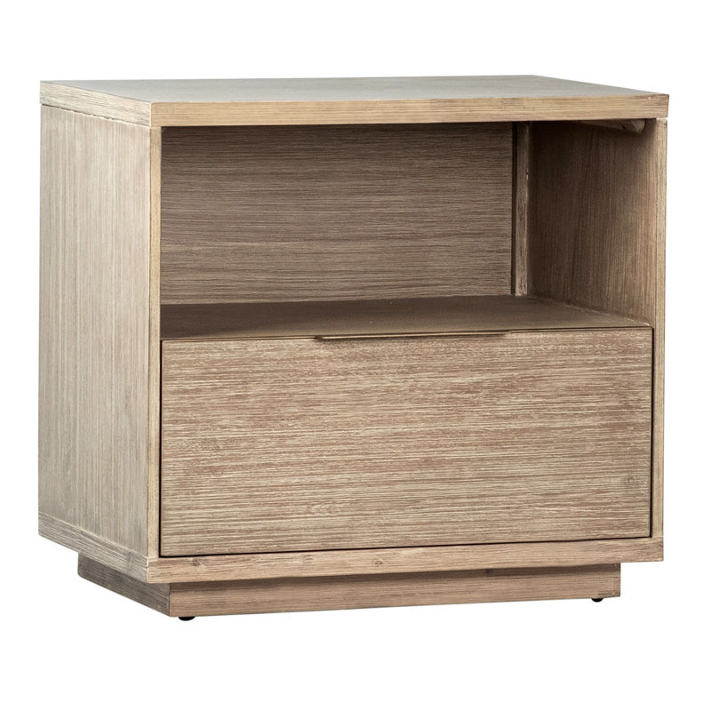 Finn 1 - Drawer Solid Wood Nightstand in Light Wash