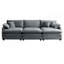 Canapé modulaire surdimensionné avec coussins et 3 poufs transformables en canapés-lits, canapé 3 places avec 3 repose-pieds-968939831