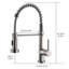 Robinet de cuisine rétractable, nickel brossé, rotation à 360 degrés, facile à utiliser pour robinet contemporain avec douchette, bec à arche élevée