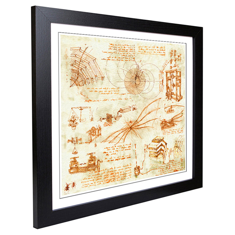 Leonardo Da Vinci - Single Picture Frame Painting, Black