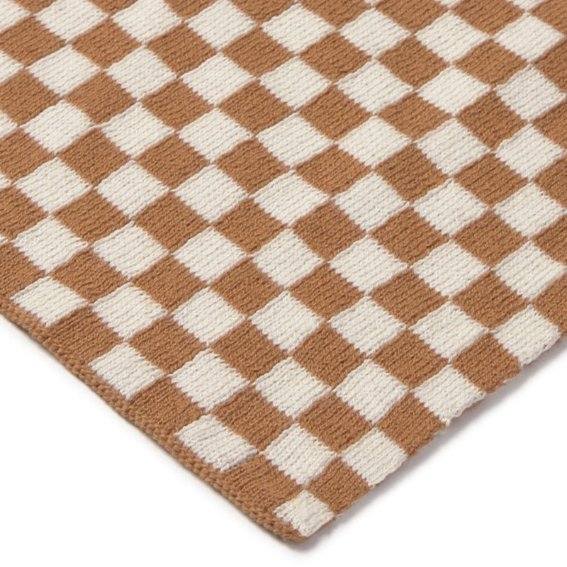 Carreaux de couverture tricotés, Caramel