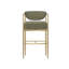 HELOISE Upholstered Stool with Metal Frame-678855856