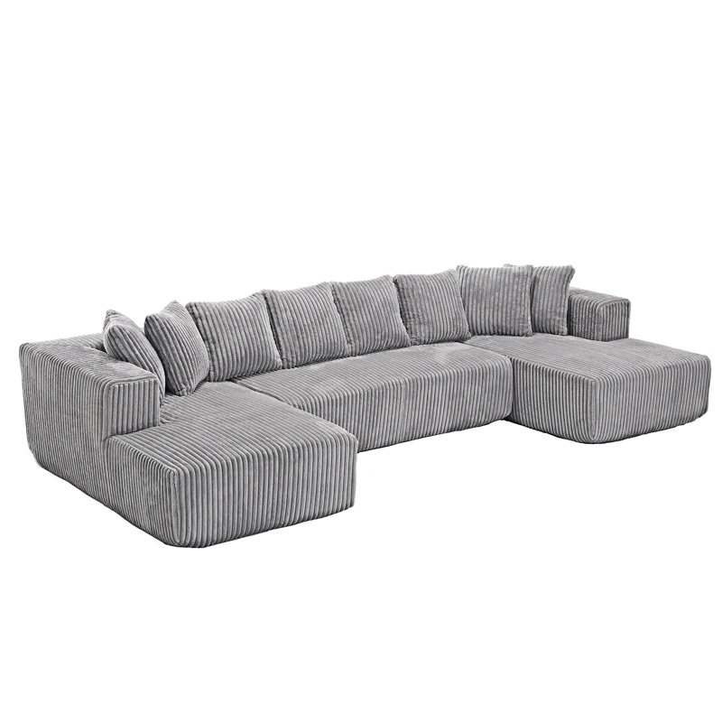 Canapé modulaire rembourré, Gris antique