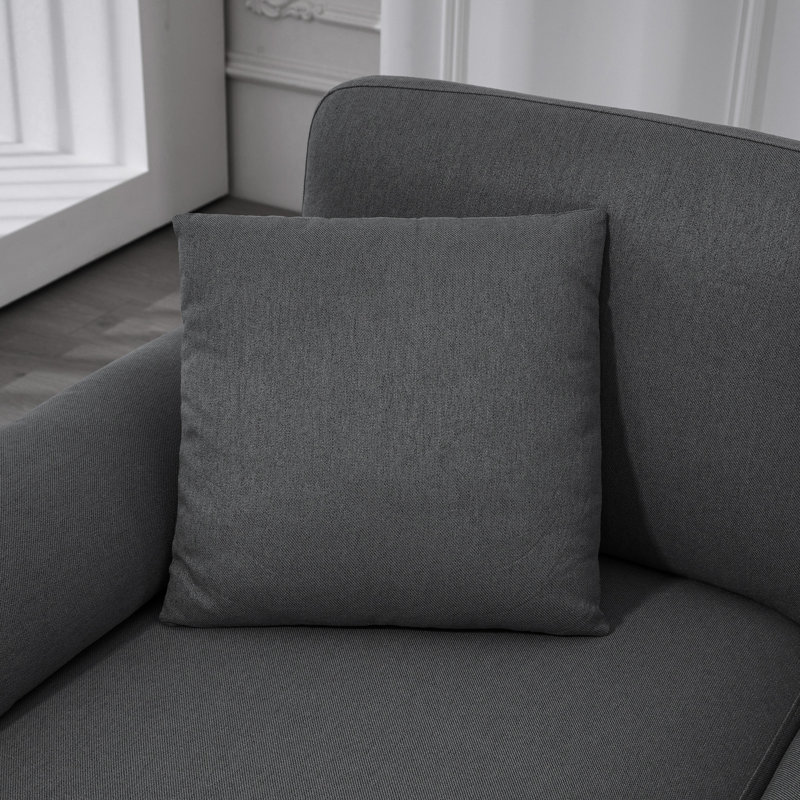 Canapé modulaire convertible avec méridienne réversible, gris foncé
