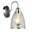 Gere 1 - Light Dimmable Industrial Style Switched Silver Armed Sconce