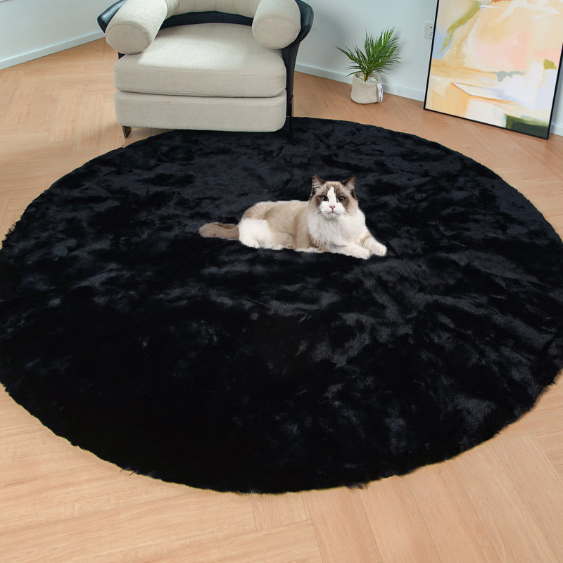 Tapis rond en alliber avec envers antidérapant, Rond 6 pi