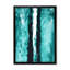 «Colorfields in Turquoise and White» - Reproduction de photo encadrée sur toile-758321709-758321699
