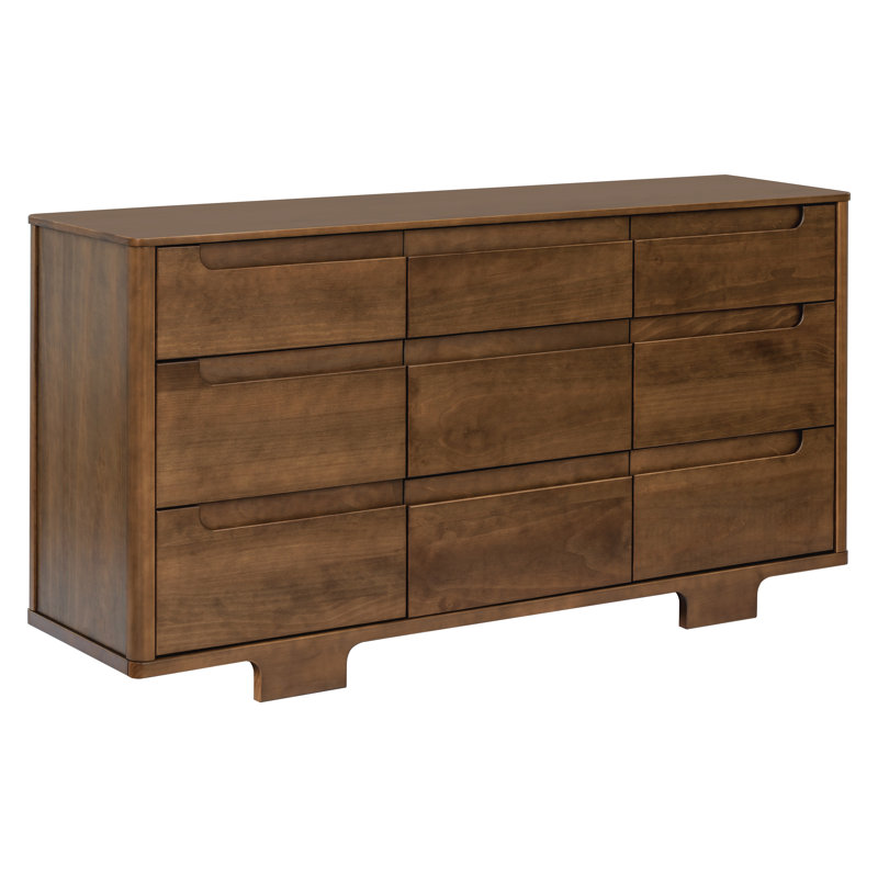 Yuzu 9-Drawer Dresser, Assembled, Natural Walnut