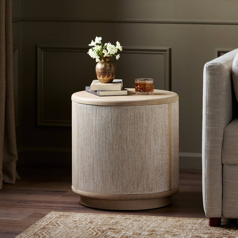 Rosenell End Table, Natural Oak Veneer