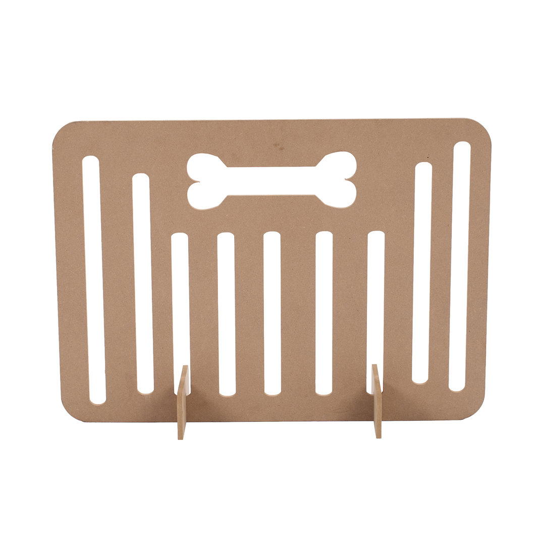 Freestanding See-Through Wooden Pet Barrier Dog Gate