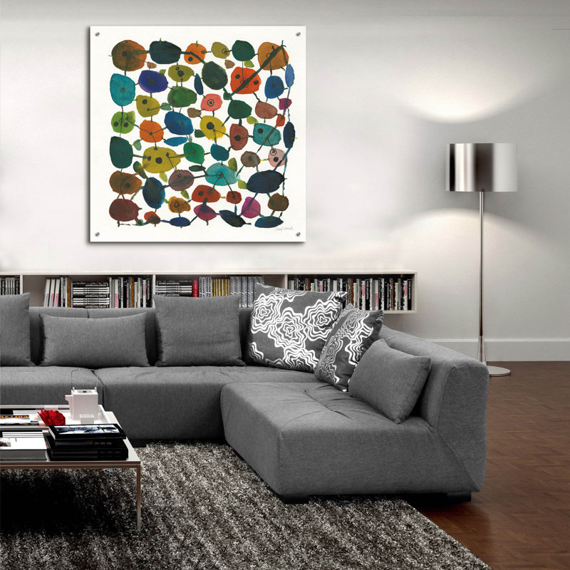 «Mid Century 4» par Cheryl Warrick, art mural en verre acrylique, H 36 po x l 36 po x P 0,2 po