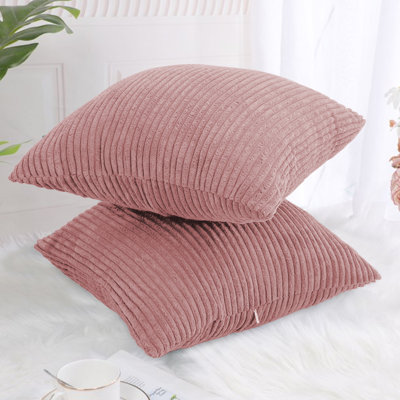 Striped Square 18cmX18cm Velvet Cushion Cover