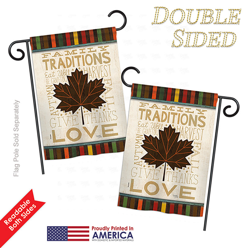 Drapeau de jardin en polyester 18,5 x 13 po Fall