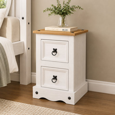 Aticus 36cm W Solid Wood Bedside Table