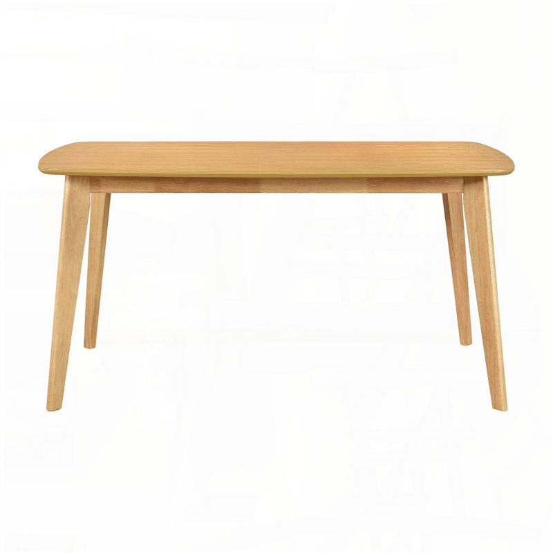 Natural Oak Finish Rectangular Dining Table