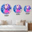 Horloge murale moderne bleue et rose-1821856941
